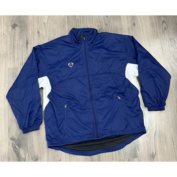 Nike Other - Vintage Nike Soccer / Football Lined Jacket Mens M Blue 90s Y2K Silver Tag Zip